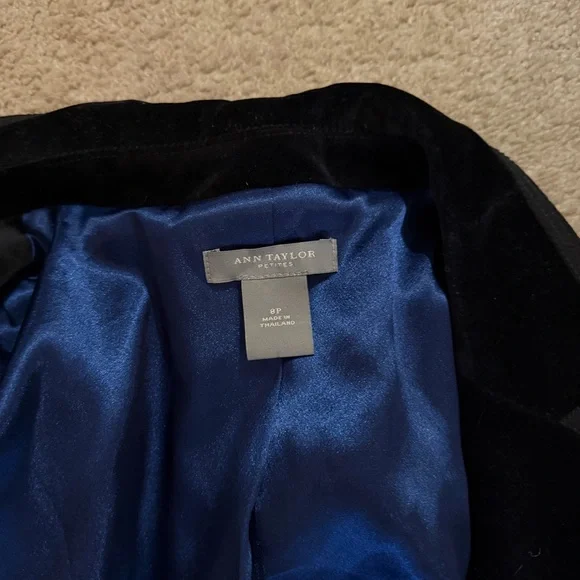 Ann Taylor Black Velvet Blazer - Picture 3 of 3